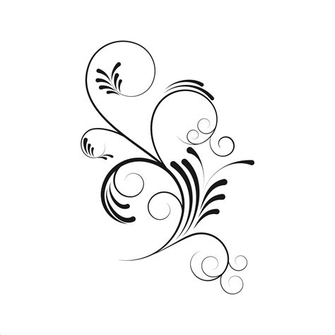 floral bouquet. Decorative composition . Black vector Illustration ...