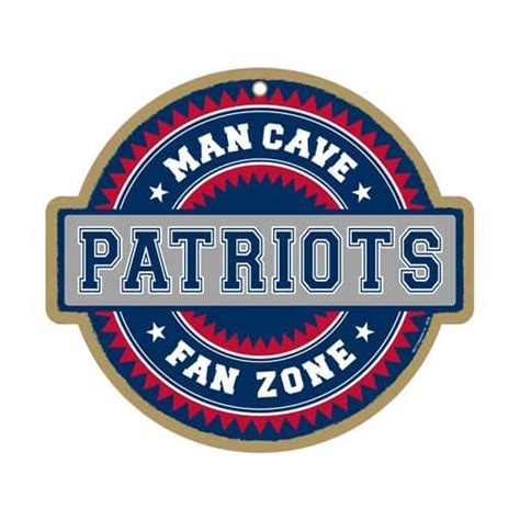 New England Patriots Man Cave Fan Zone Wood Sign - Detroit Game Gear