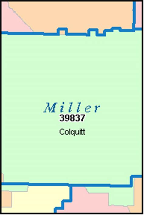 MILLER County, Georgia Digital ZIP Code Map