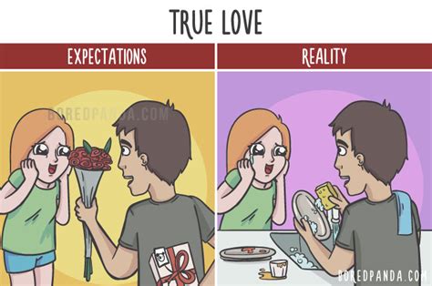 The Difference Between Relationship Expectations Vs. Reality In 20 Illustrations | DeMilked