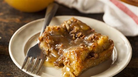 Bread Pudding with Warm Bourbon Sauce Recipe | Epicurious