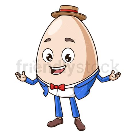 Happy Humpty Dumpty Cartoon Clipart Vector - FriendlyStock