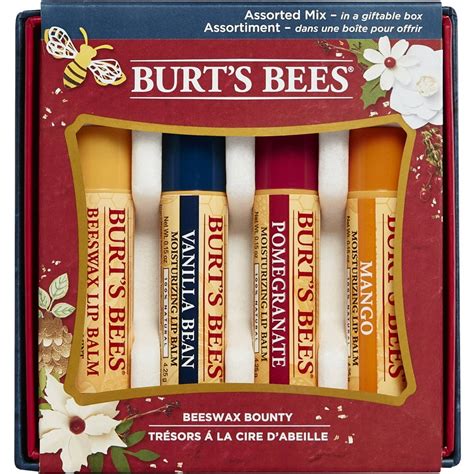 Burt's Bees Bounty Holiday Gift Set, 4 Lip Balms in Gift Box, Assorted Flavors - Walmart.com ...