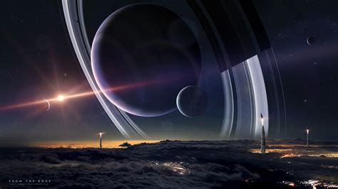 Download Sci Fi Planetary Ring HD Wallpaper by Gabriel Gajdos