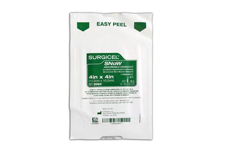 2083 - Ethicon SURGICEL SNoW® Hemostat, 4 in x 4 in