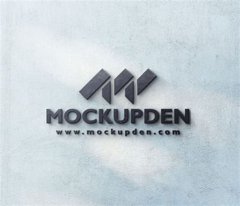 Free 3D Wall Logo Mockup PSD Template - Mockup Den