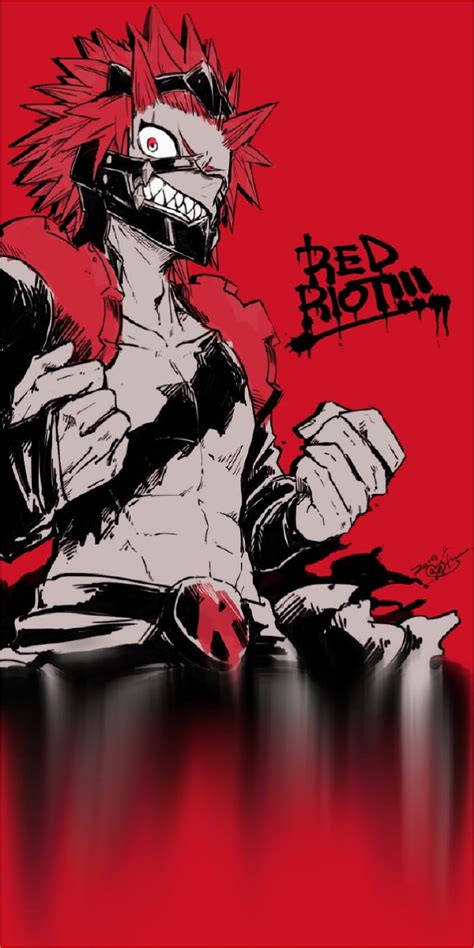 1080P free download | Red Riot, kirishima, mha, red riot, HD phone ...