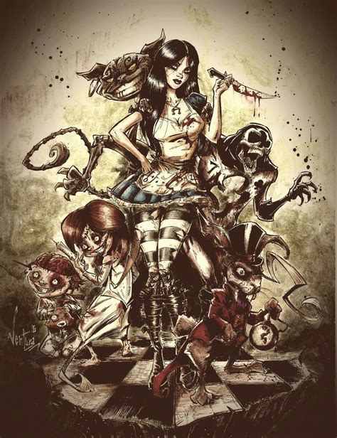 Alice Madness Returns by Marcelo Ventura | Alice in wonderland drawings ...