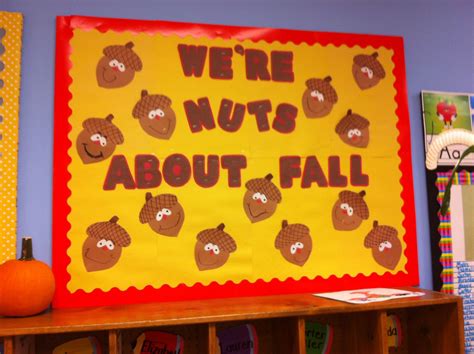 Fall bulletin board. Acorns, nuts about fall. Pre-k and elementary ed bulletin boards ...