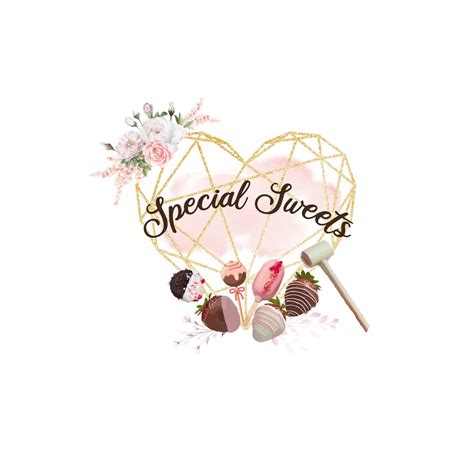 Sweet Treats Logo Design, Heart Breakable Logo, Chocolate Dipped ...