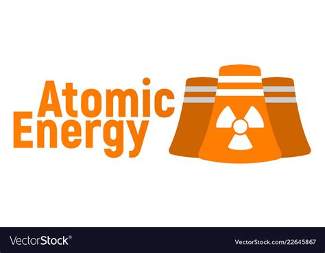 Atomic energy logo and icon label for web Vector Image