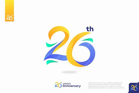 Premium Vector | Number 26 logo icon design 26th birthday logo number ...