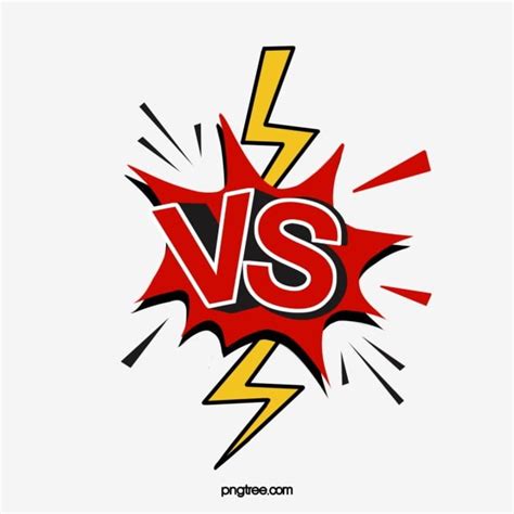 Vs Clipart Transparent PNG Hd, Red Cartoon Vs Competition, Art, Design ...