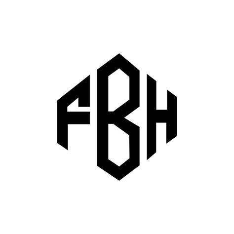 FBH letter logo design with polygon shape. FBH polygon and cube shape ...