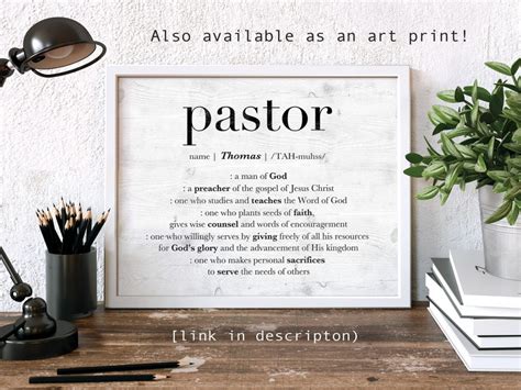 Pastor Thank You Card Custom Pastor Appreciation Gift | Etsy