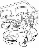 Cars Characters Coloring Pages sketch template
