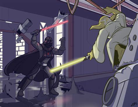 ArtStation - Vader vs Yoda