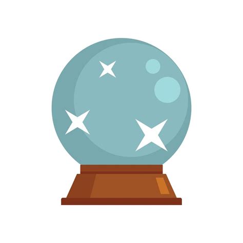 Fortune teller glass ball icon flat isolated vector 14866382 Vector Art at Vecteezy