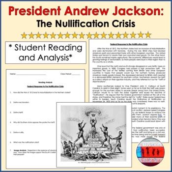 Andrew Jackson Nullification Crisis by HowsonHistory | TpT