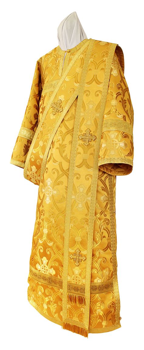 Deacon vestments - metallic brocade BG5 (yellow-gold) - Istok Church Supplies Corp.