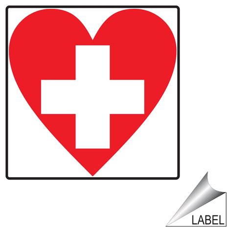 First Aid Cross Symbol Label LABEL-SYM-124 Emergency Response