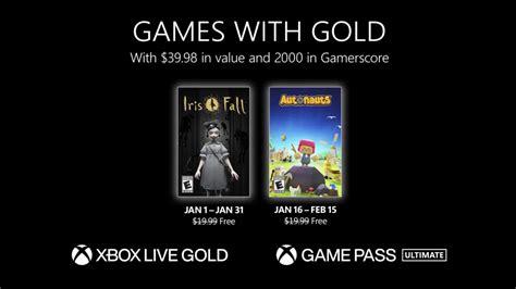 New free Xbox games with gold for January 2023 are now available to ...