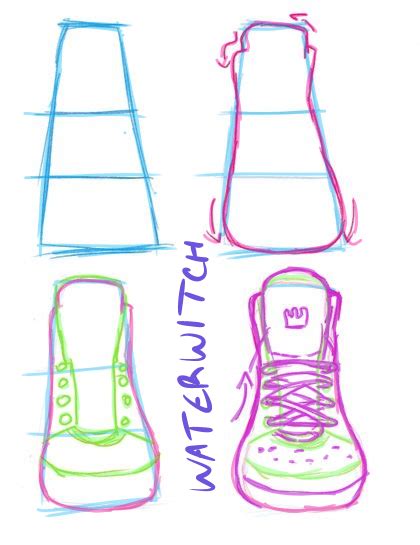 How To Draw Shoes From The Front Anime Howto Techno | Images and Photos ...