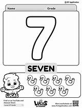Number 7 Coloring sheet  Color Printable Worksheet sketch template