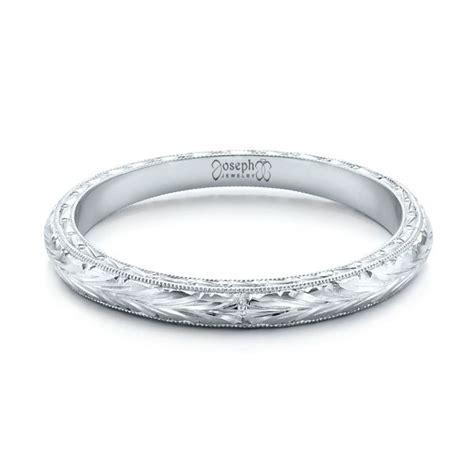 Custom Hand Engraved Wedding Band #102041 - Seattle Bellevue | Joseph ...