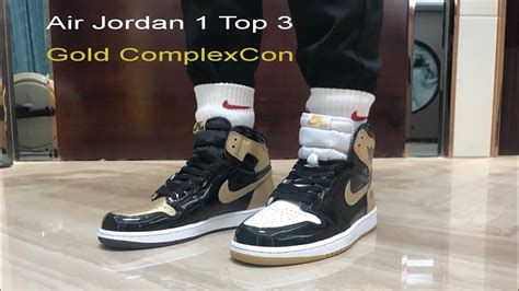 Air Jordan 1 Gold Top 3 + on foot Review - YouTube