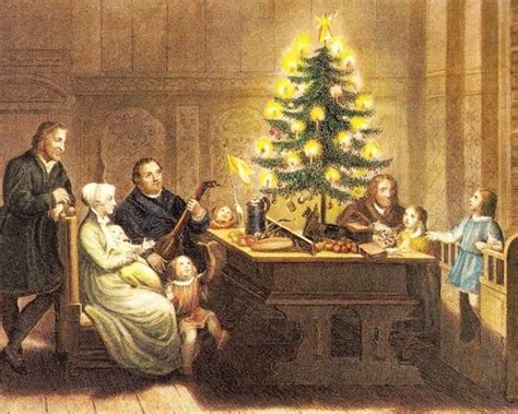 Some historians trace the lighted Christmas tree to Martin Luther. | Christmas history