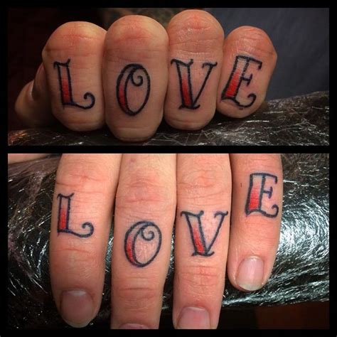 Love Fingers Tattoo | Best tattoo design ideas | Finger tattoos, Love finger tattoo, Small ...