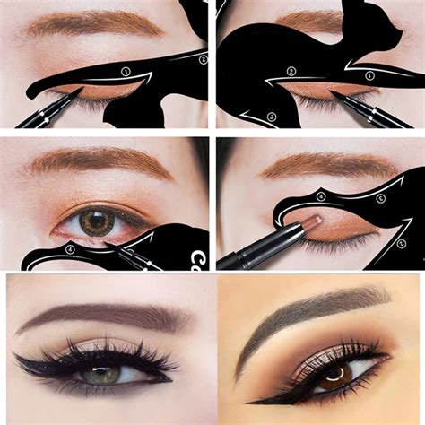 1Set Eye Liner Makeup Cat Eye Eyeliner Stencil New Design Eyeliner ...