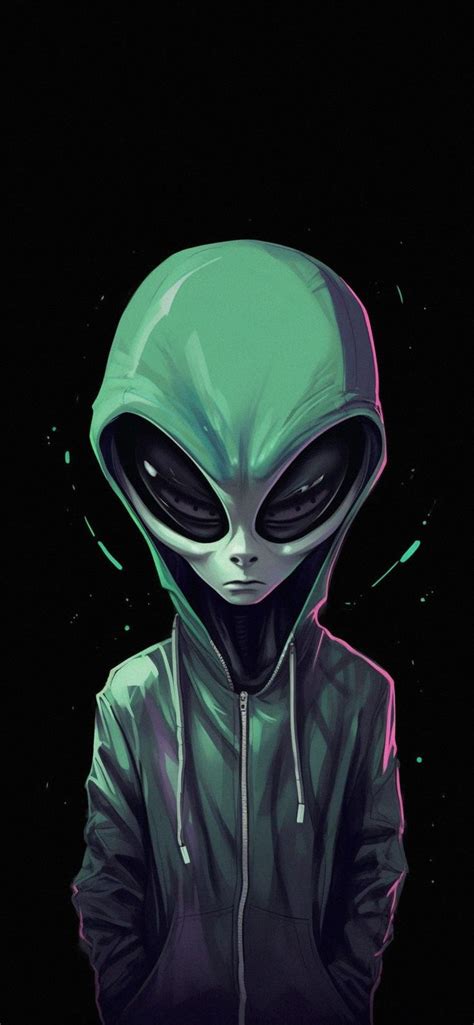 Hooded Green Alien Black Wallpapers in 2023 | Iphone wallpaper, Digital ...