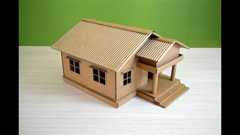 Make a Beautiful House from Cardboard - simple DIY - YouTube