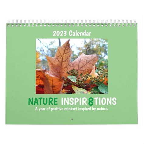 Mindful Nature Inspired 2023 Calendar | Zazzle | Nature inspiration, Positive mindset, Healthy ...