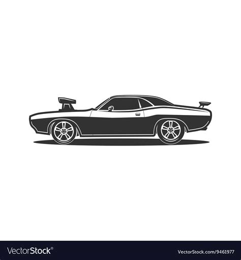 Muscle car Royalty Free Vector Image - VectorStock