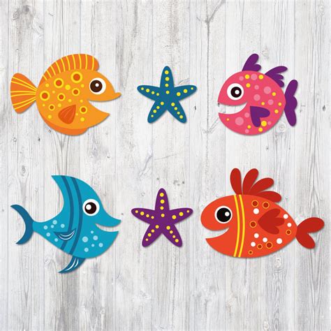 Printable Banner Fishes Fish Banner Fish Garland Sea | Etsy