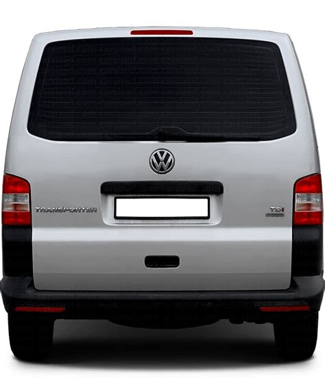 Volkswagen Transporter 2009-2015 Dimensions Rear View