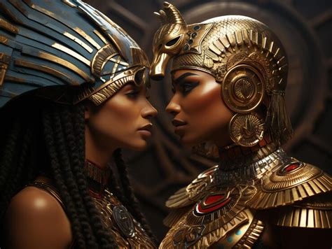 Premium AI Image | 3d Cleopatra and Nefertiti for social media post