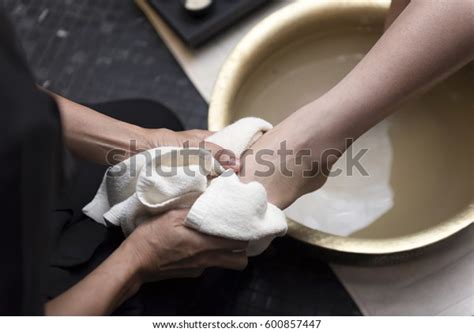 Foot Washing Spa Before Treatment Stock Photo (Edit Now) 600857447