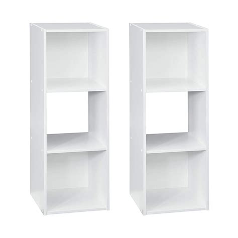 Closetmaid Home Stackable 3-Cube Cubeicals Organizer Storage, White (2 ...