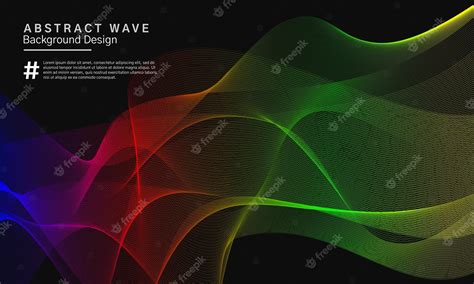 Premium Vector | Colorful abstract wavy line background design