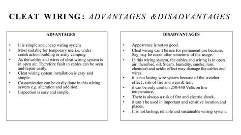 Wiring and its types | PPT | Free Download