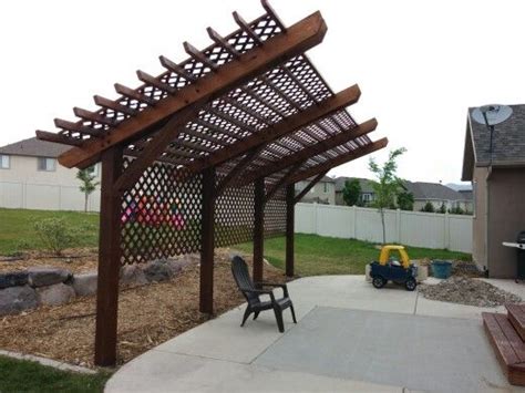 Here's the cantilevered (ish) pergola we ended up building. | Pergola ...