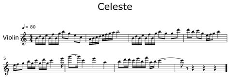 Celeste - Sheet music for Violin