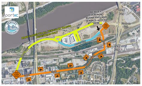 road closure map - Berkley Riverfront