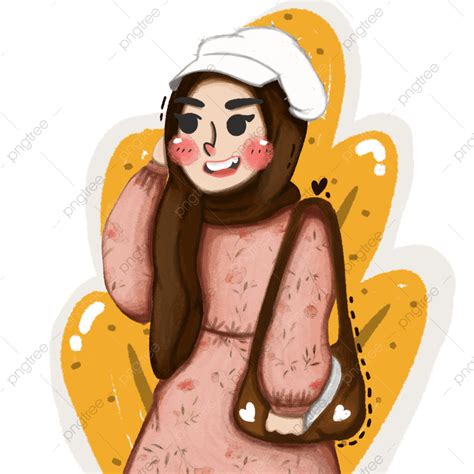 Girl Wearing Hijab PNG Transparent, Cute Girl Wearing Hijab, Cute Girl Illustration, Cute ...