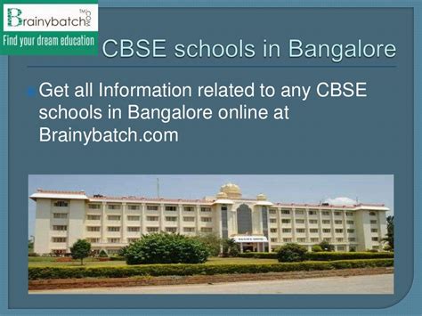 List of Top CBSE schools in Bangalore