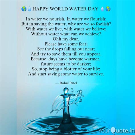 World Water Day Quotes - World Water Day Illustration For Climate ...